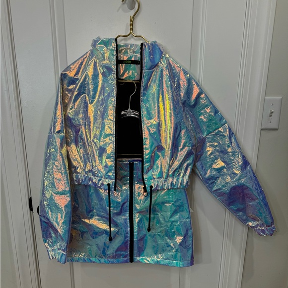 JADED LONDON DOLLS KILL CROPPED HOLOGRAPHIC JACKET AND SKIRT SET SMALL - Picture 5 of 10